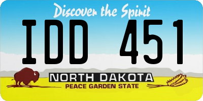 ND license plate IDD451