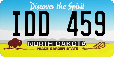 ND license plate IDD459