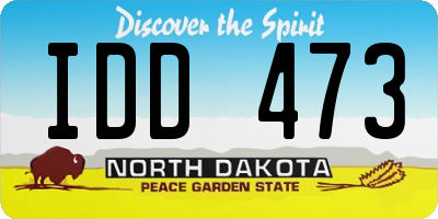 ND license plate IDD473
