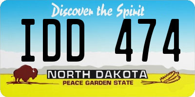 ND license plate IDD474