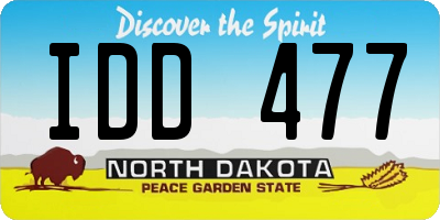 ND license plate IDD477