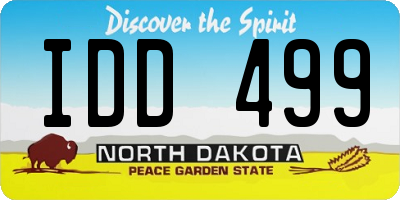 ND license plate IDD499