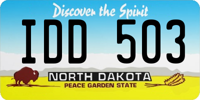 ND license plate IDD503