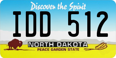 ND license plate IDD512