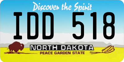 ND license plate IDD518