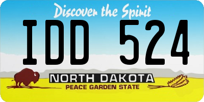 ND license plate IDD524
