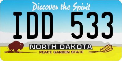 ND license plate IDD533