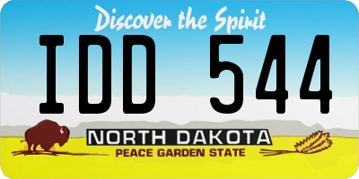 ND license plate IDD544