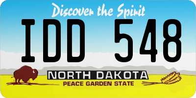 ND license plate IDD548