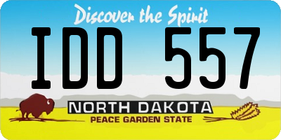 ND license plate IDD557