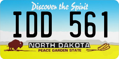 ND license plate IDD561