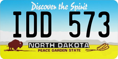 ND license plate IDD573