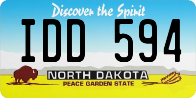 ND license plate IDD594