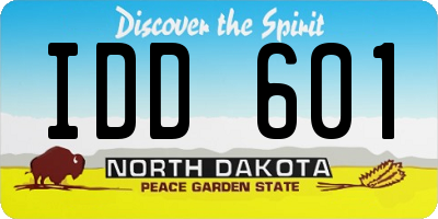 ND license plate IDD601