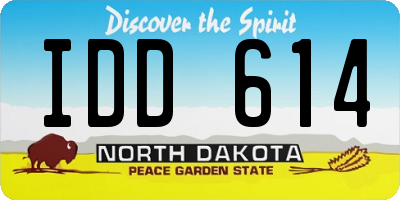 ND license plate IDD614