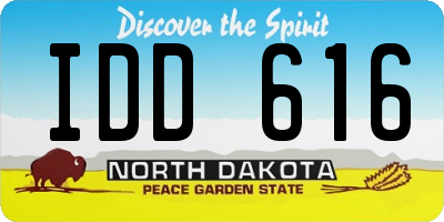 ND license plate IDD616
