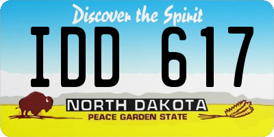 ND license plate IDD617
