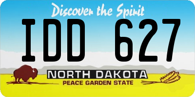 ND license plate IDD627