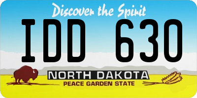 ND license plate IDD630