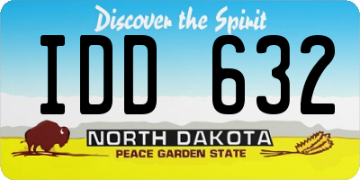 ND license plate IDD632