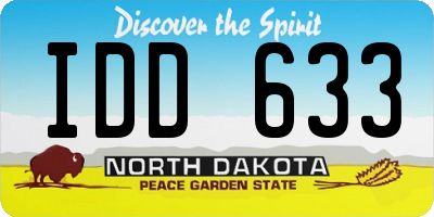 ND license plate IDD633