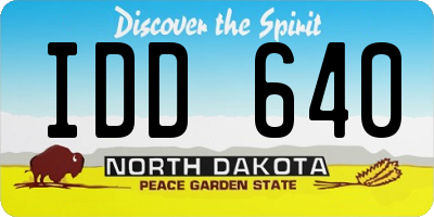 ND license plate IDD640