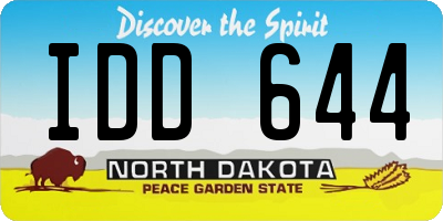 ND license plate IDD644