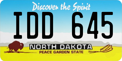 ND license plate IDD645