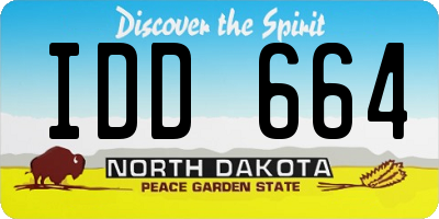 ND license plate IDD664