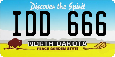 ND license plate IDD666