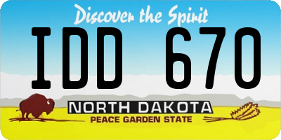 ND license plate IDD670