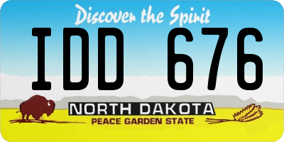 ND license plate IDD676