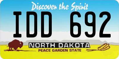 ND license plate IDD692