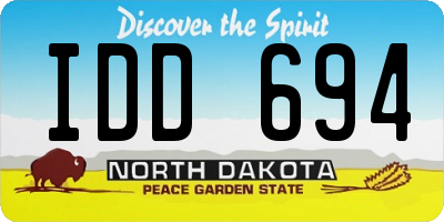ND license plate IDD694