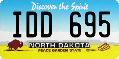 ND license plate IDD695