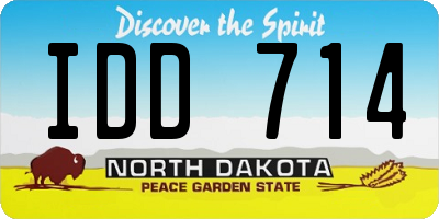 ND license plate IDD714
