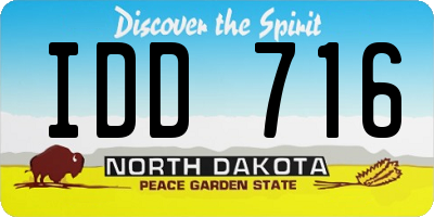 ND license plate IDD716