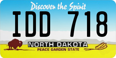 ND license plate IDD718