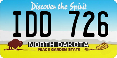 ND license plate IDD726