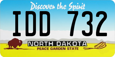 ND license plate IDD732