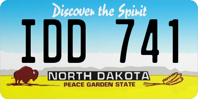 ND license plate IDD741
