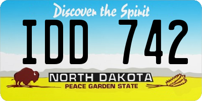 ND license plate IDD742