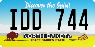 ND license plate IDD744