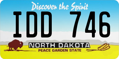 ND license plate IDD746