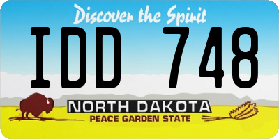 ND license plate IDD748