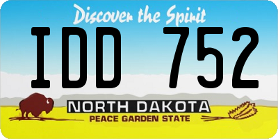 ND license plate IDD752