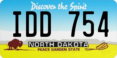 ND license plate IDD754