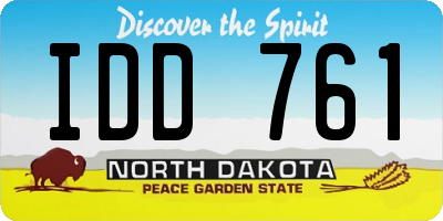 ND license plate IDD761