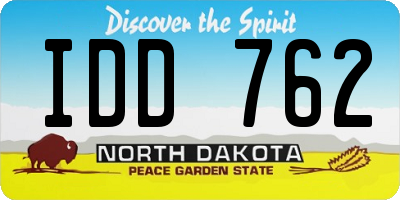 ND license plate IDD762