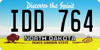 ND license plate IDD764